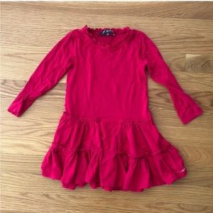 Lili Gaufrette dress in red. Size 3T